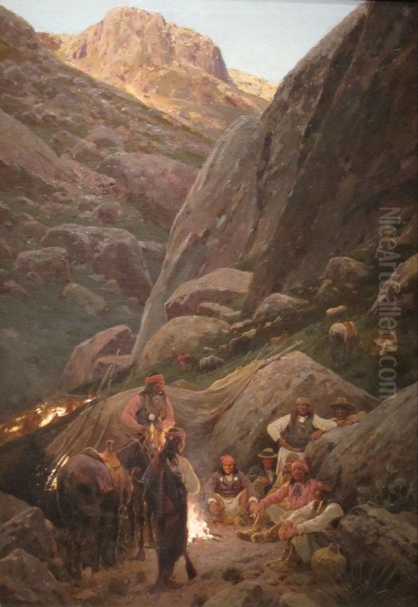 Renegade Apaches Oil Painting by Henry Farny