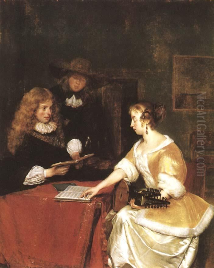 The Music Party Oil Painting by Gerard Ter Borch