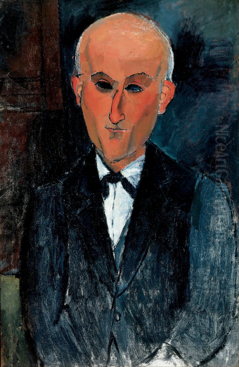 Max Jacob (1876-1944) Oil Painting by Amedeo Modigliani