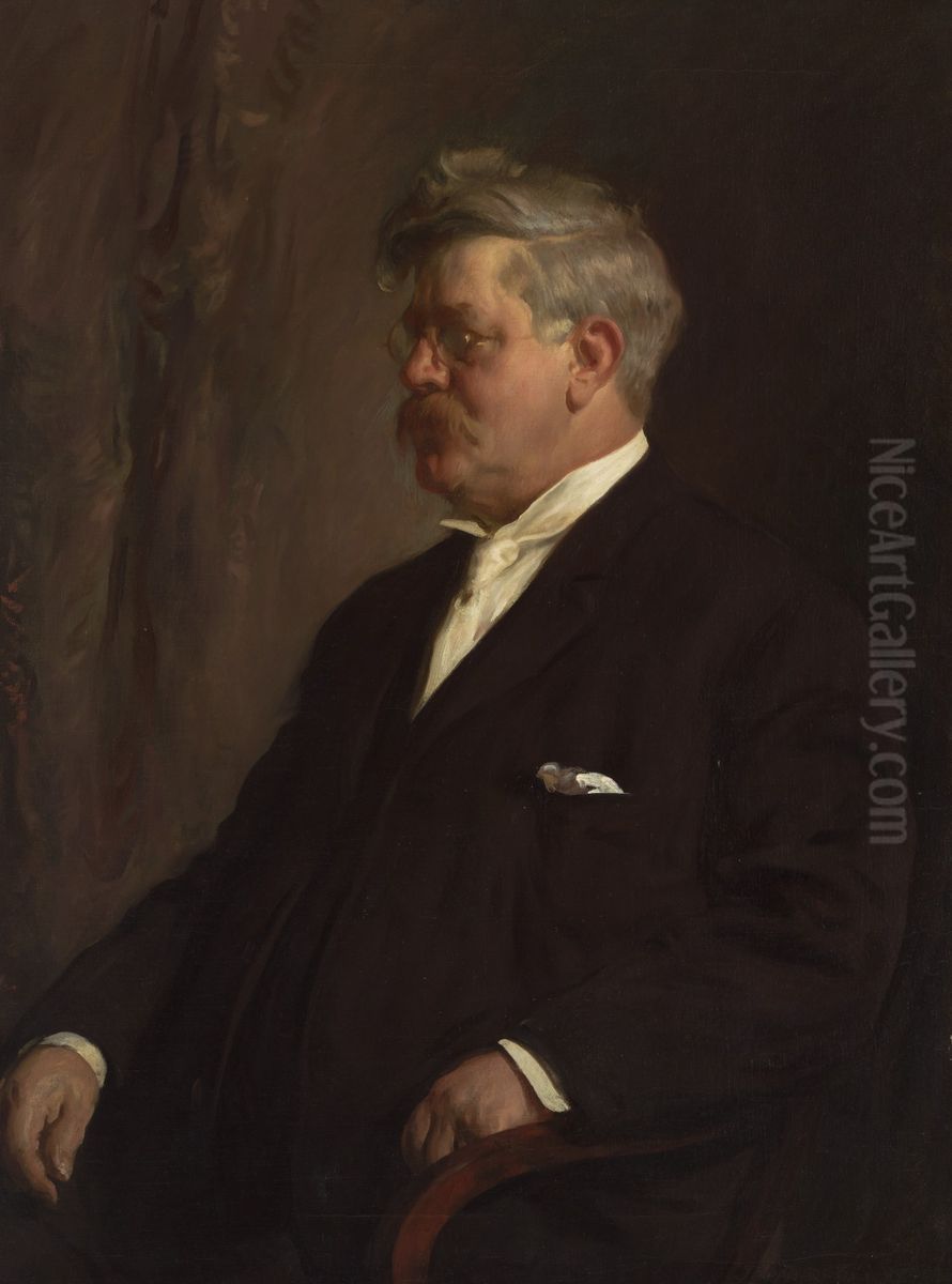 Portrait of Frank Duveneck Oil Painting by Joseph DeCamp