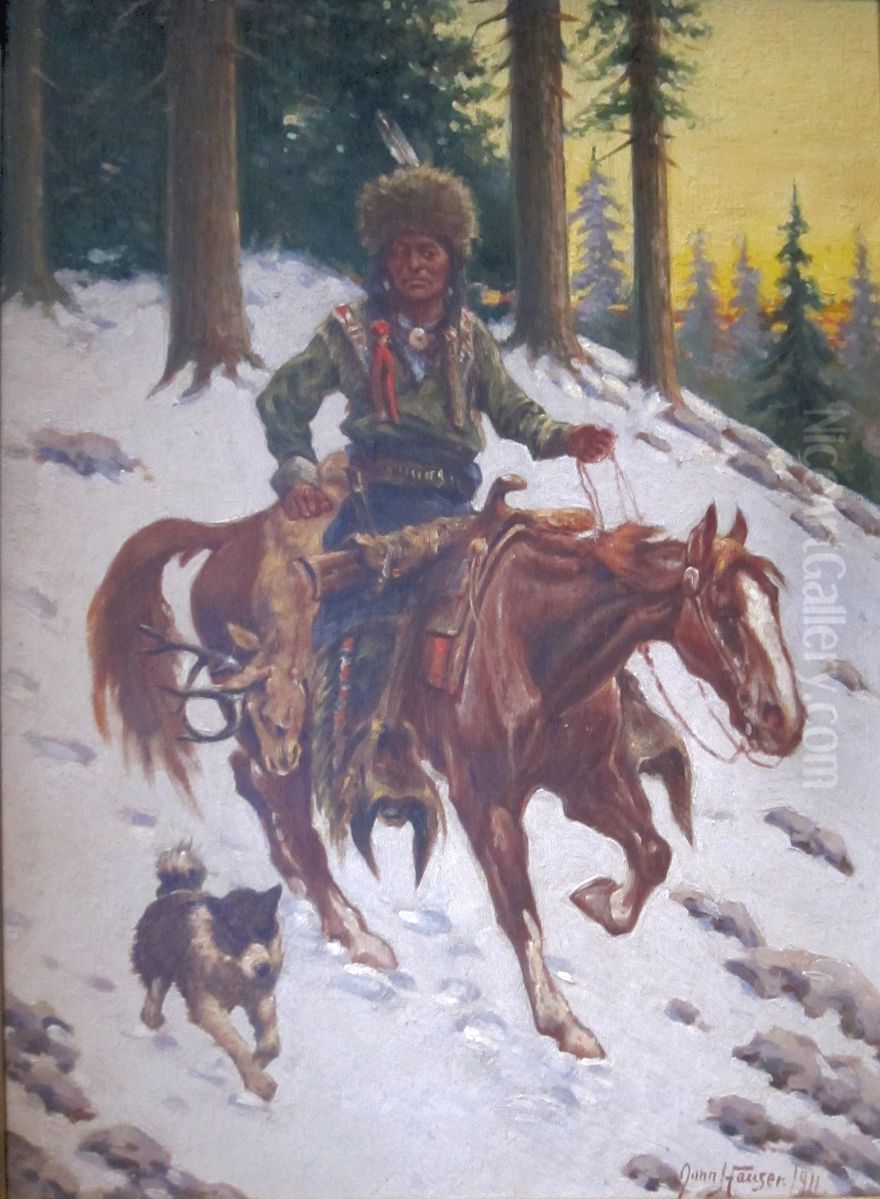 Successful Hunt Oil Painting by John Hauser