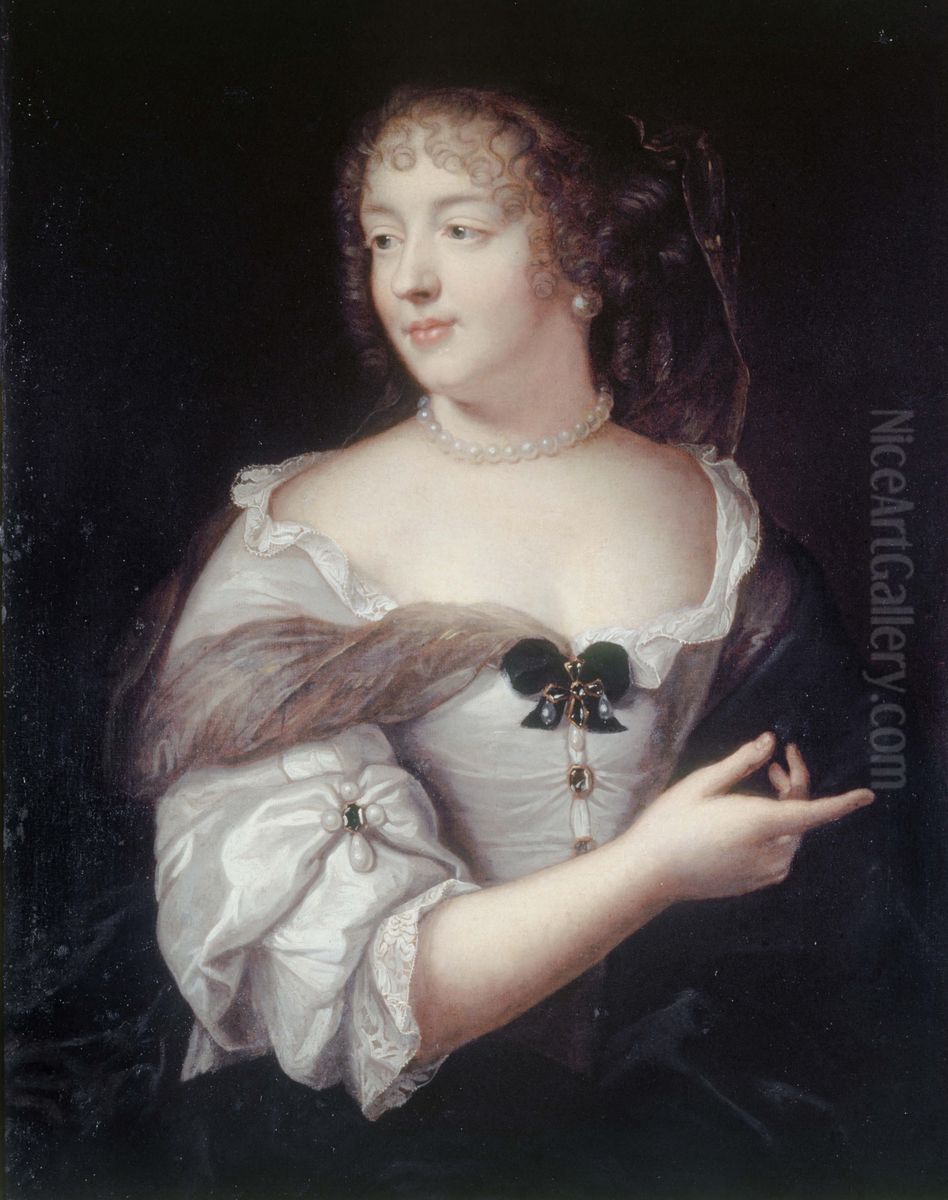 Marie de Rabutin-Chantal, marquise de Sevigne (1626-1696) Oil Painting by Claude Lefebvre