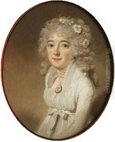 Portrait of Cornelia Catharina Hodshon (1768-1829) Oil Painting by Charles Howard Hodges