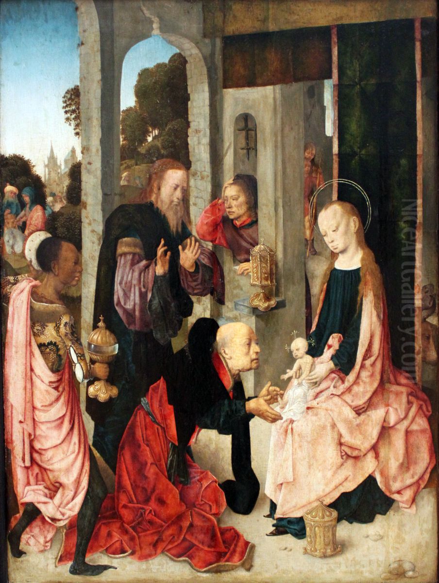 Adoration of the Kings Oil Painting by Master of the Virgo inter Virgines