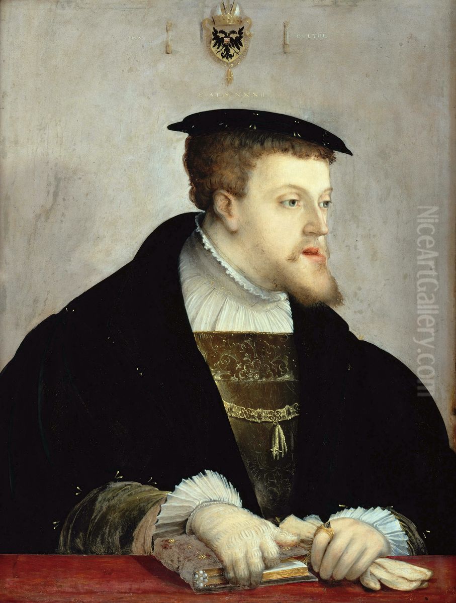 Kaiser Karl V. (1500-1558) Oil Painting by Christoph Amberger
