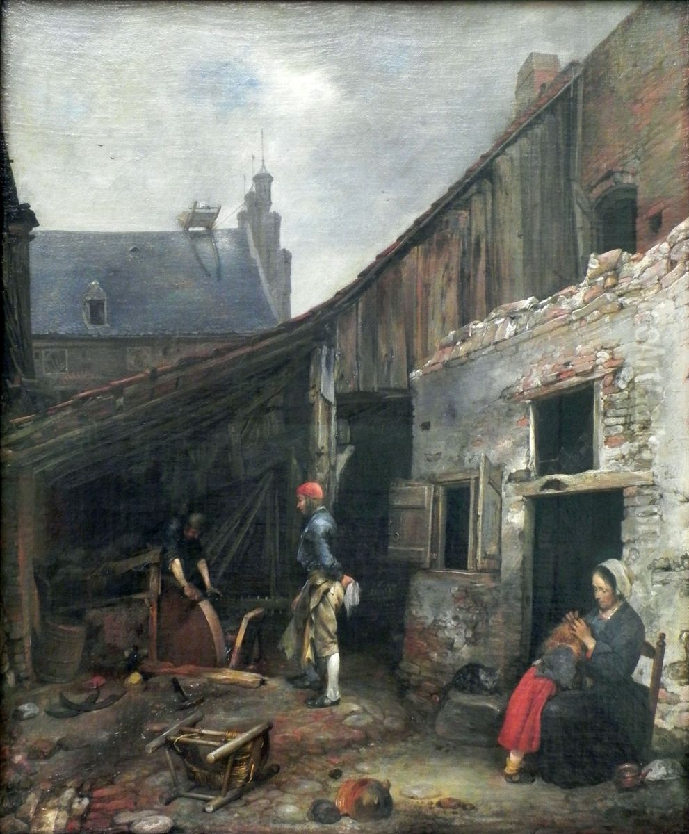 Die Familie des Schleifers Oil Painting by Gerard Ter Borch