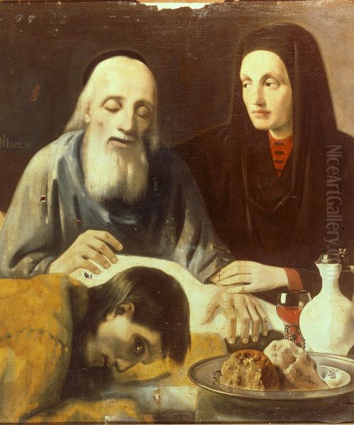 Isaac Blessing Jacob Oil Painting by Han Van Meegeren