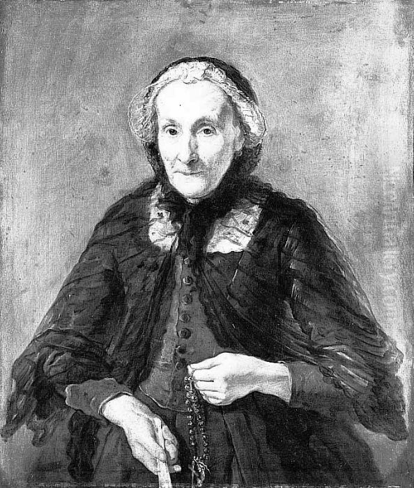 Marie-Therese Geoffrin, geb. Rodet (1699-1777) Oil Painting by unknown