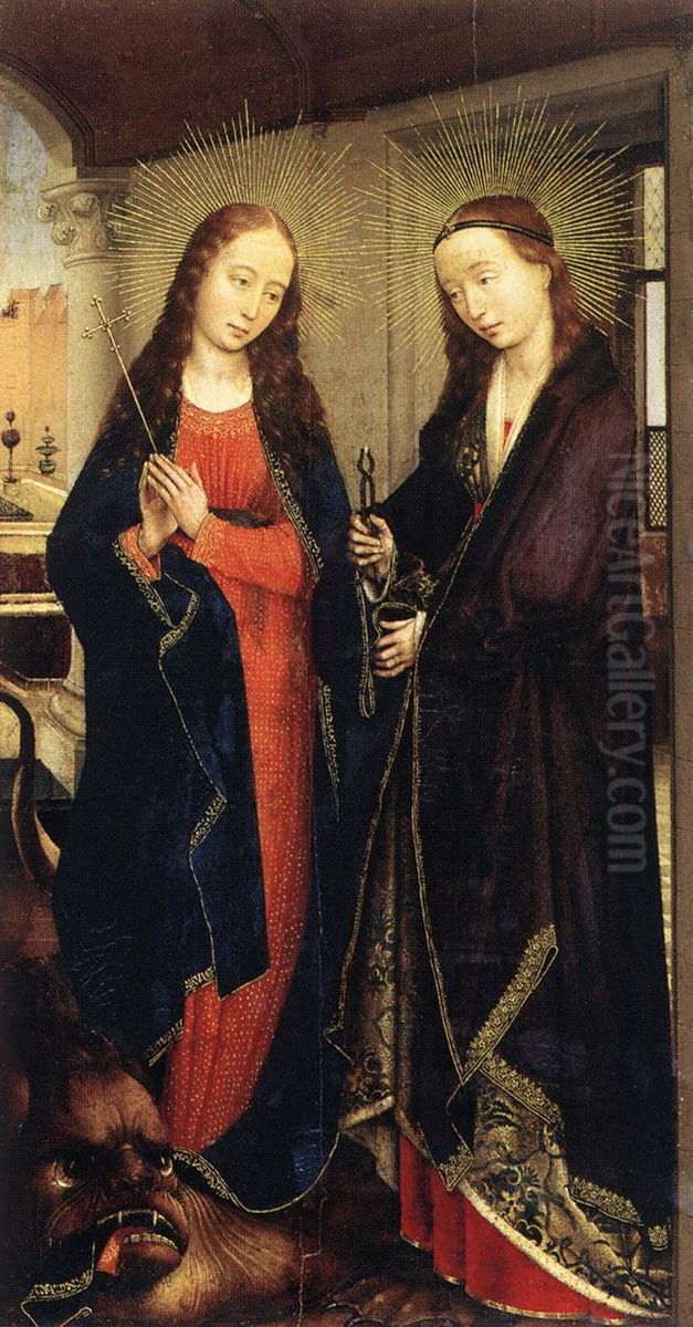 Sts Margaret and Apollonia Oil Painting by Rogier van der Weyden