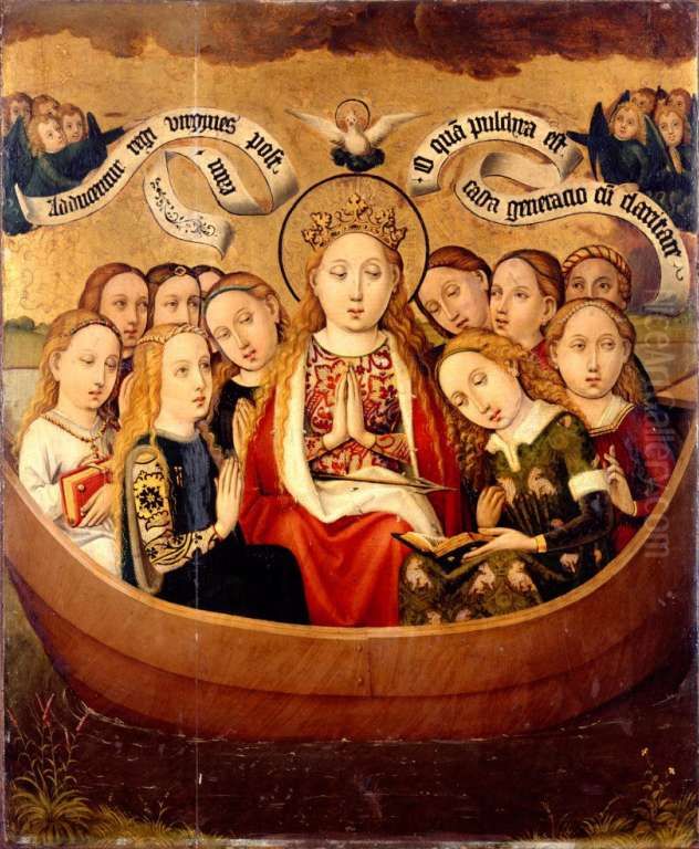 Sainte Ursule et ses compagnes dans une nef Oil Painting by unknown