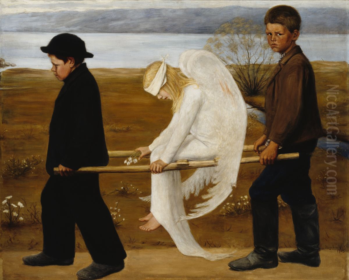 The Wounded Angel Oil Painting by Hugo Simberg