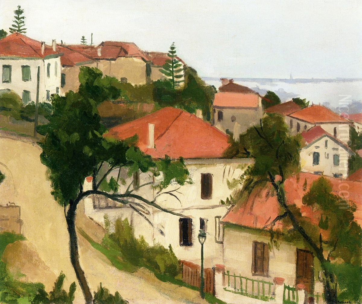 Rue Norvins and Place du Tertre in Montmartre Oil Painting by Albert Marquet