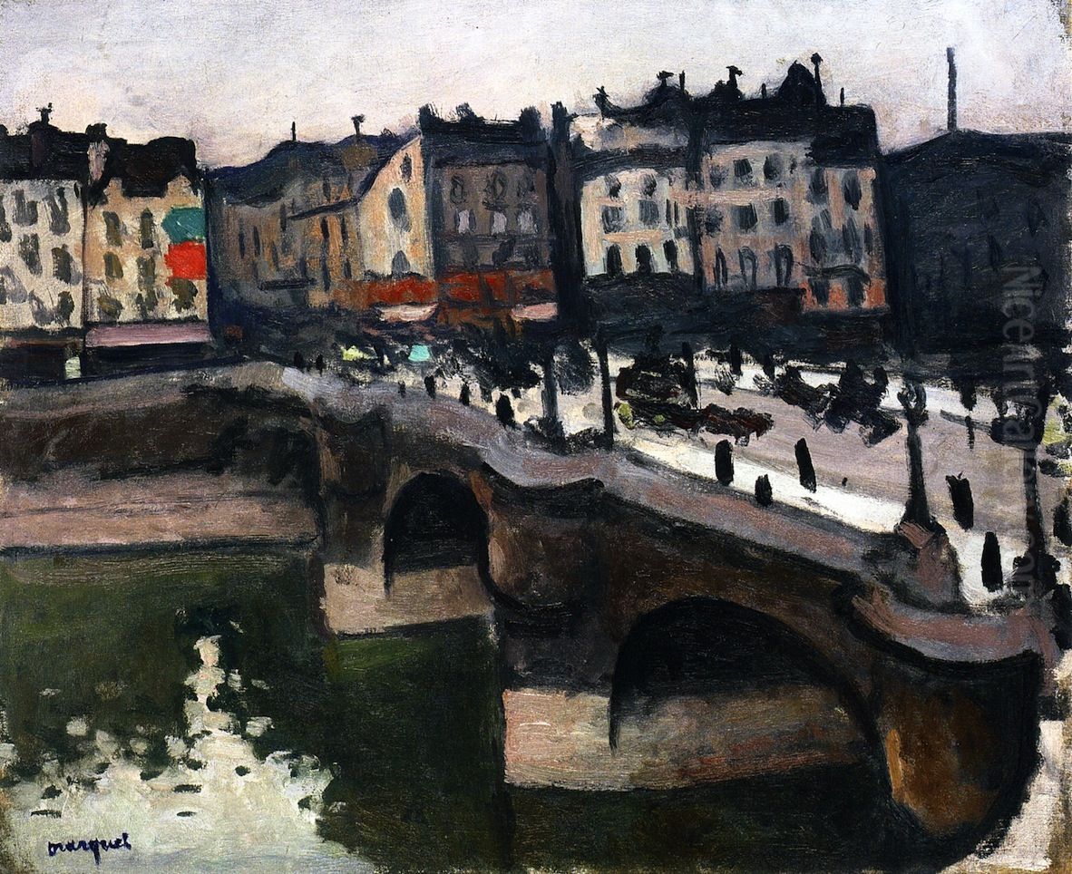 Le Pont-Neuf par temps gris Oil Painting by Albert Marquet