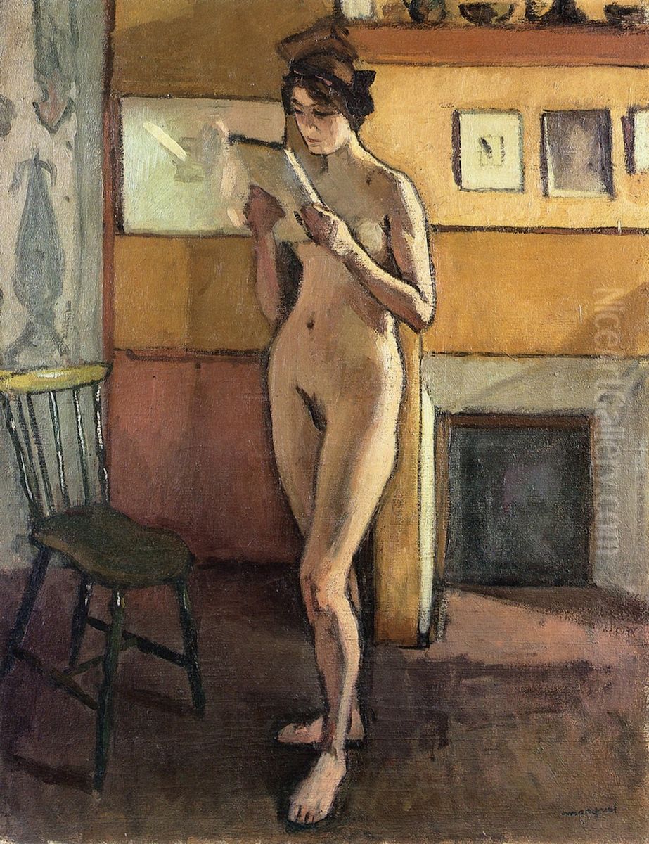 Standing Nude Oil Painting by Albert Marquet