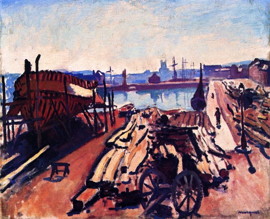 Le port de Fecamp Oil Painting by Albert Marquet