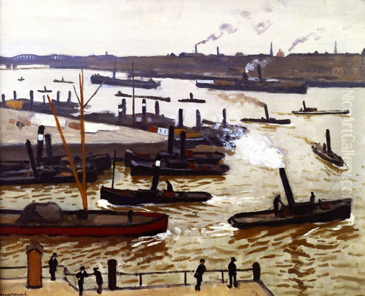 Rotterdam harbour Oil Painting by Albert Marquet