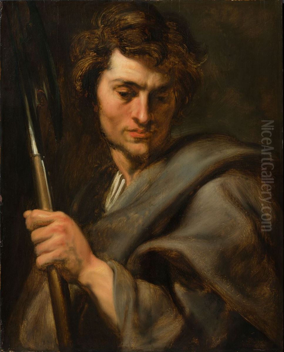 De apostel Mattheus Oil Painting by Sir Anthony Van Dyck