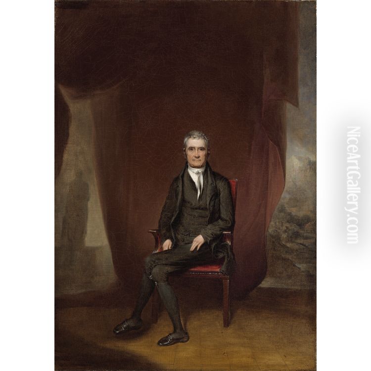 John Marshall Oil Painting by William James Hubard