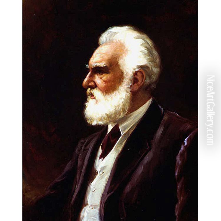 Alexander Graham Bell Oil Painting by John Wycliffe Lowes Forster