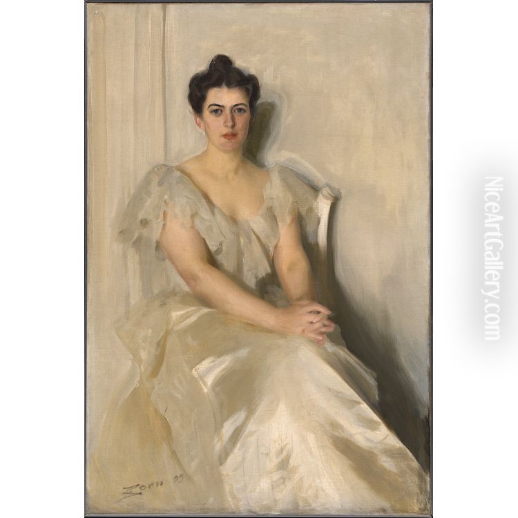 Frances Folsom Cleveland Oil Painting by Anders Zorn