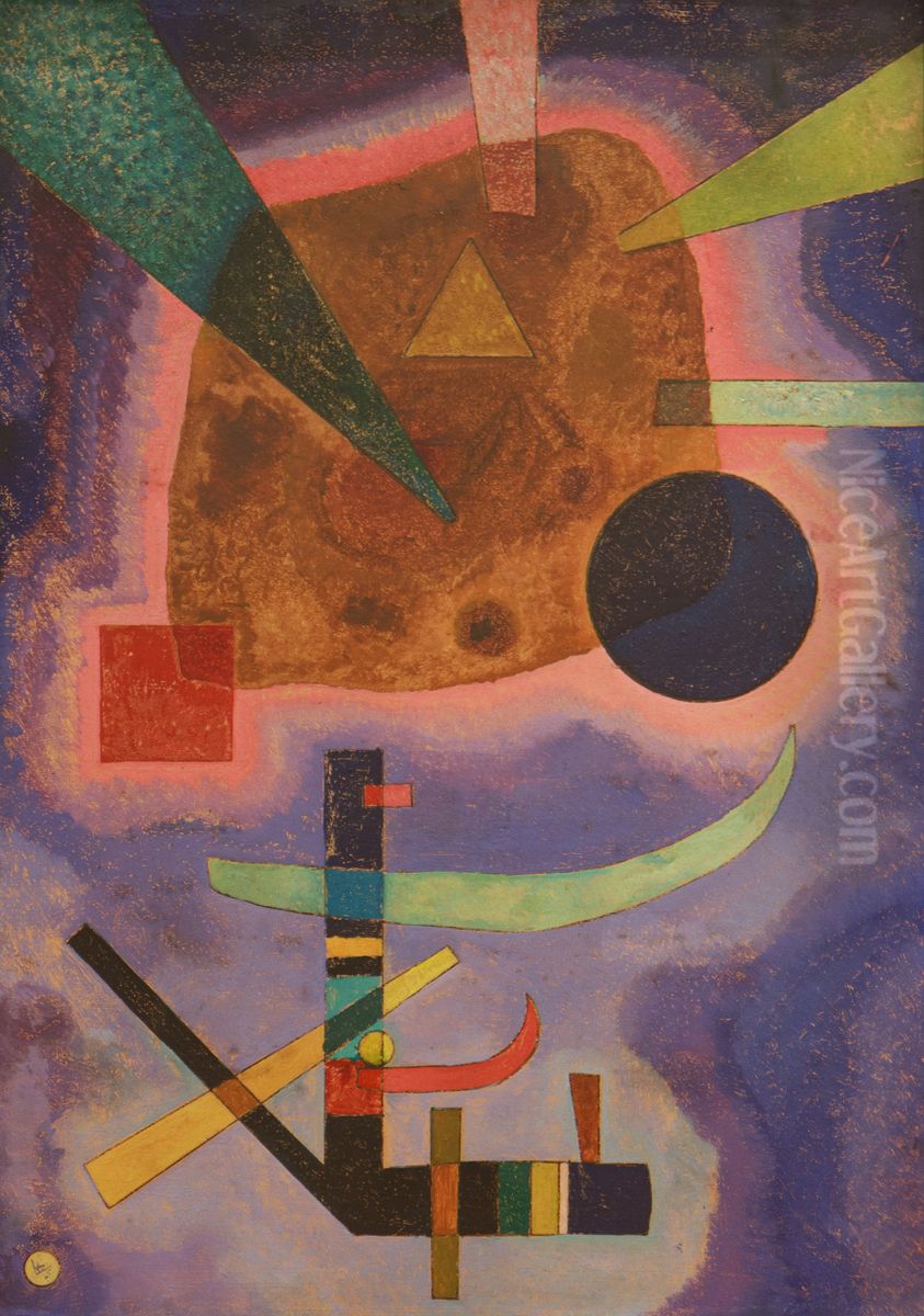 Three Elements Oil Painting by Wassily Kandinsky