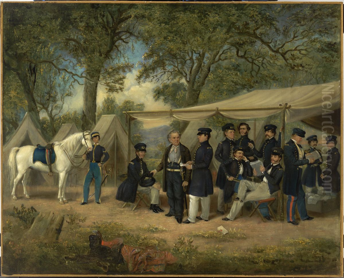 Zachary Taylor at Walnut Springs Oil Painting by William Garl Brown
