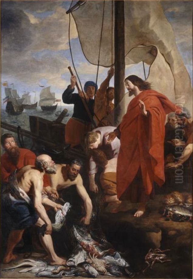 The miraculous draught of fish Oil Painting by Gaspar De Crayer