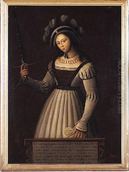 Jeanne d'Arc + 1431 Oil Painting by unknown