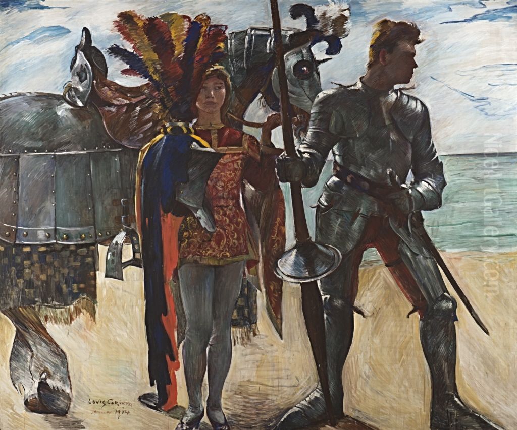 Ruggiero und Knappe Oil Painting by Lovis (Franz Heinrich Louis) Corinth