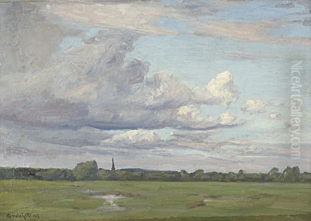 Grosse Luft Oil Painting by Oswald Gette