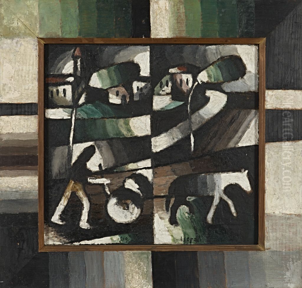 Der Pfluger Oil Painting by Arthur Segal