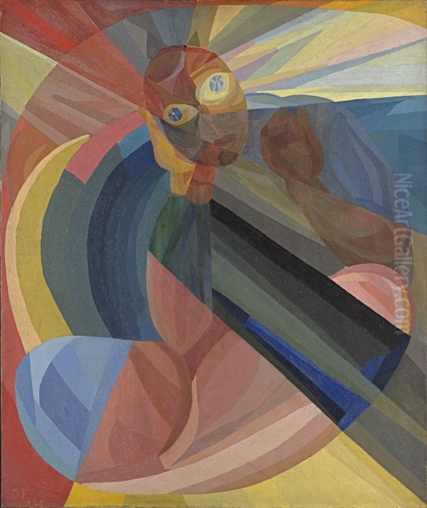 Die Mutter Oil Painting by Otto Freundlich