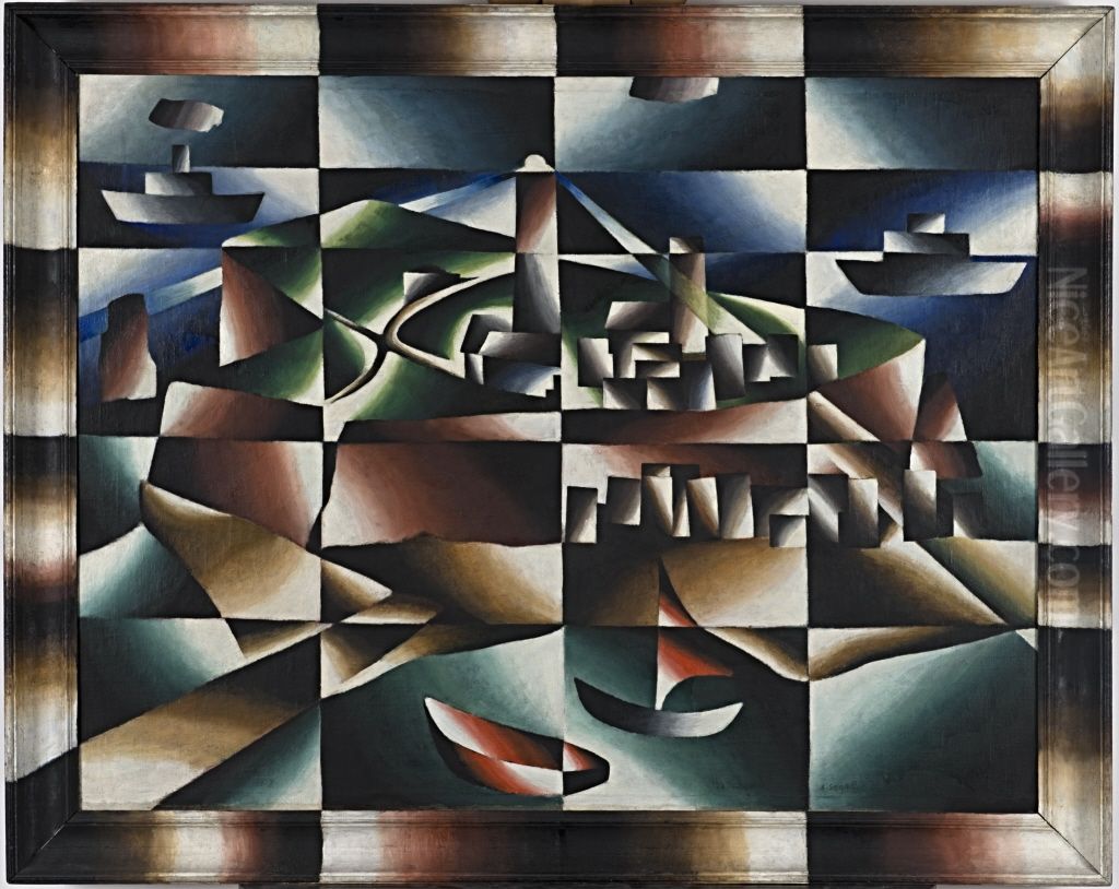 Heligoland Oil Painting by Arthur Segal