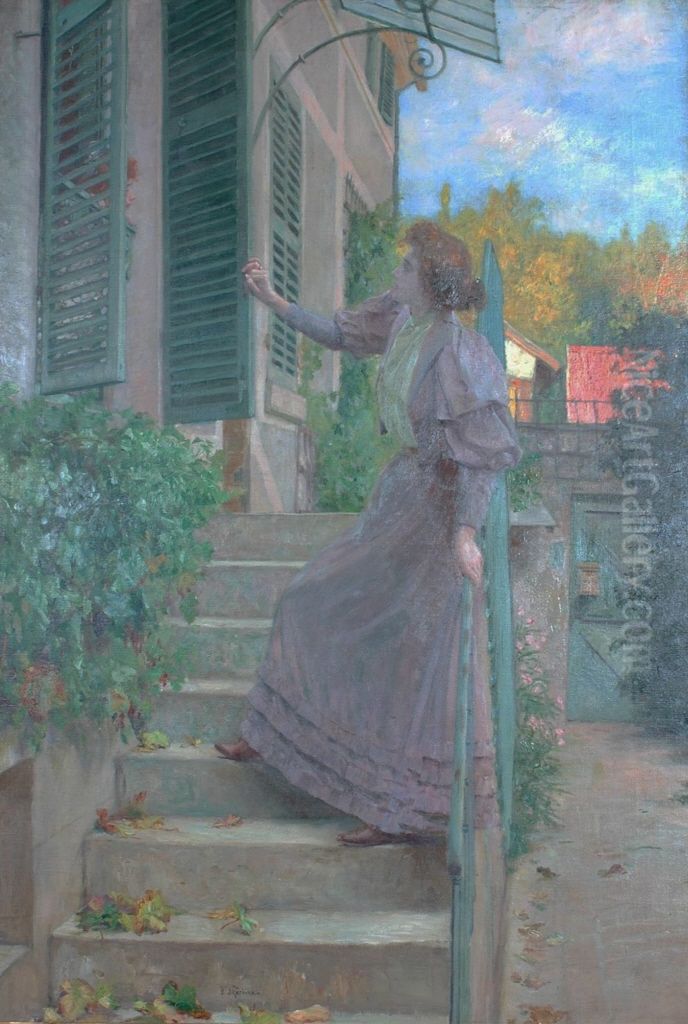 Gluckliche Stunden Oil Painting by Franz Skarbina