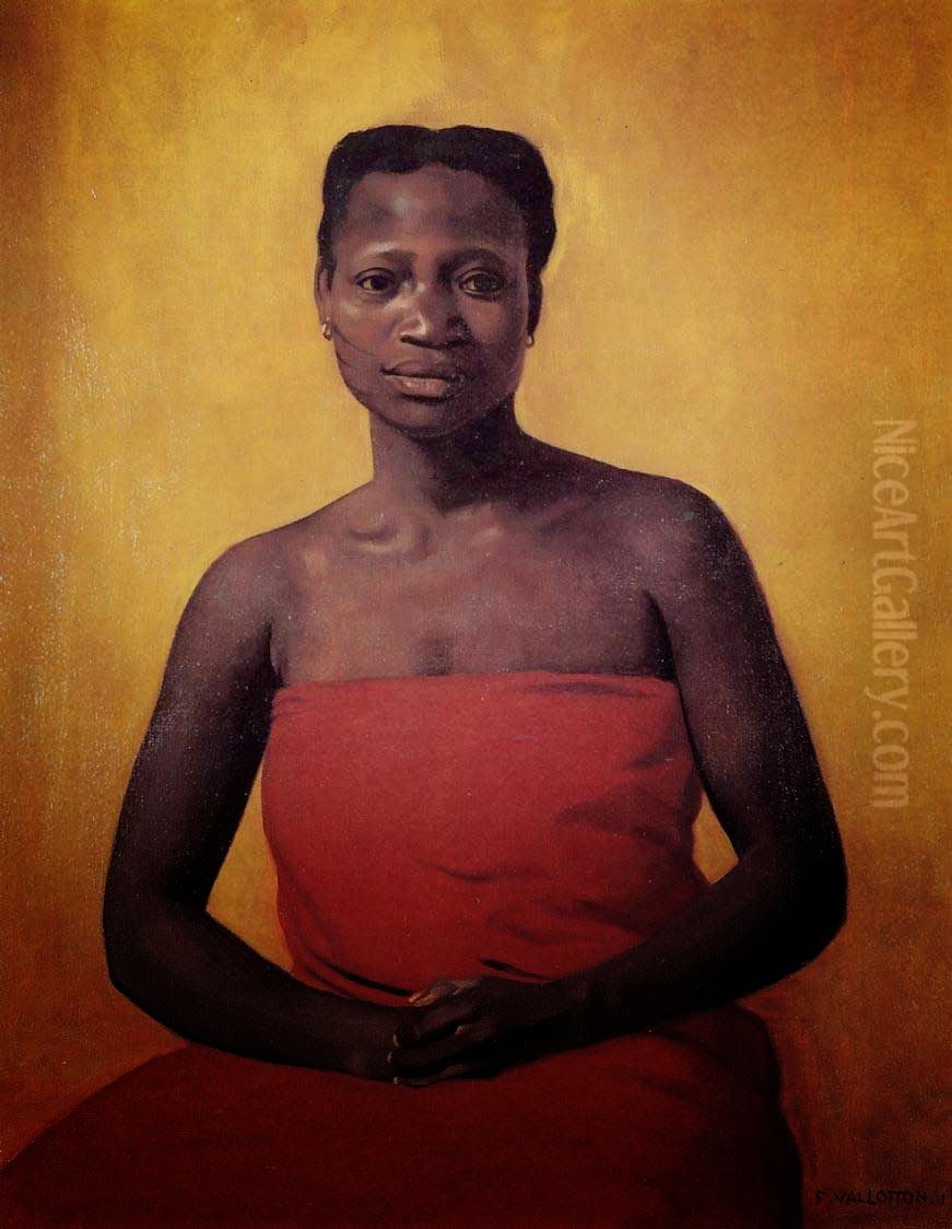 Femme noire assise de face Oil Painting by Felix Vallotton