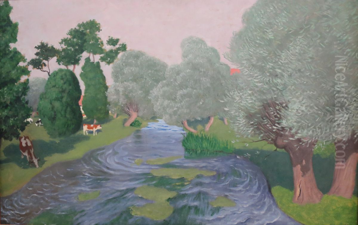 Landscape. Arcques-la-Bataille Oil Painting by Felix Vallotton