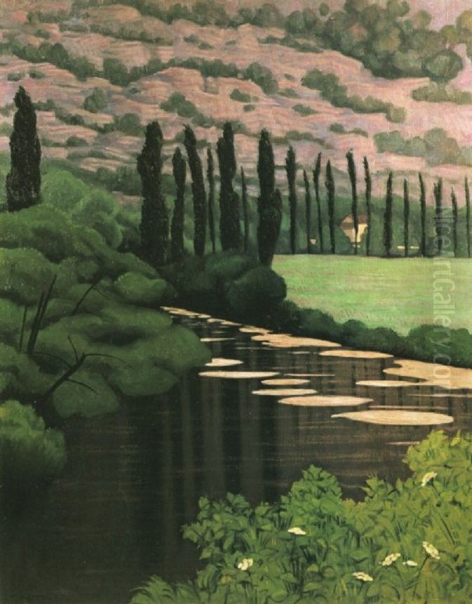 Paysage a Marcillac Oil Painting by Felix Vallotton