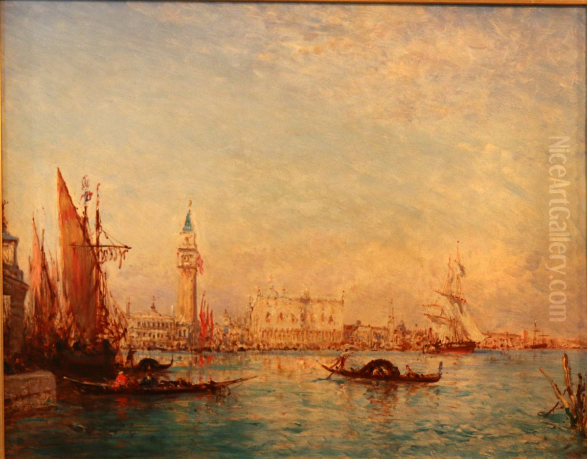 Venise, grand canal vue de Saint Georges Oil Painting by Felix Ziem