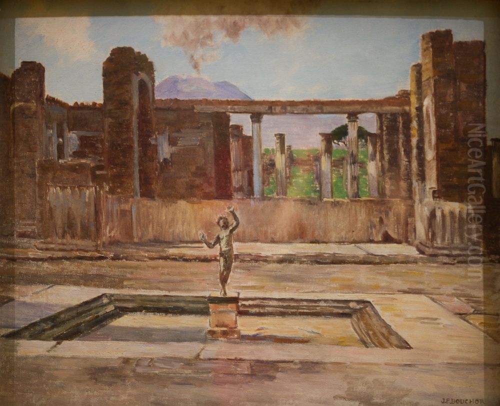 La Maison du faune a Pompei Oil Painting by Joseph-Felix Bouchor