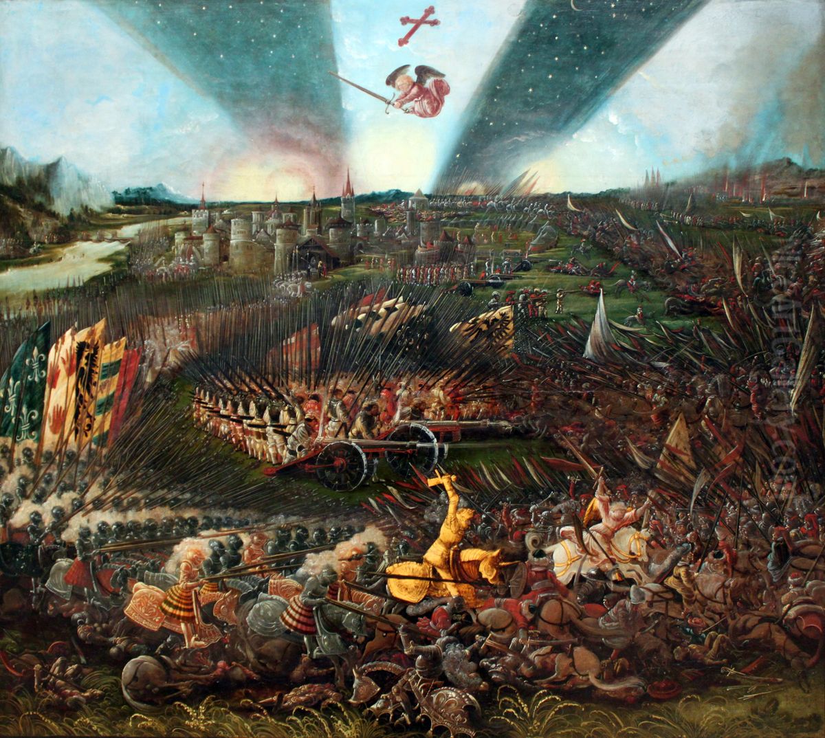 Sieg Karls des Grossen uber die Awaren bei Regensburg Oil Painting by Albrecht Altdorfer