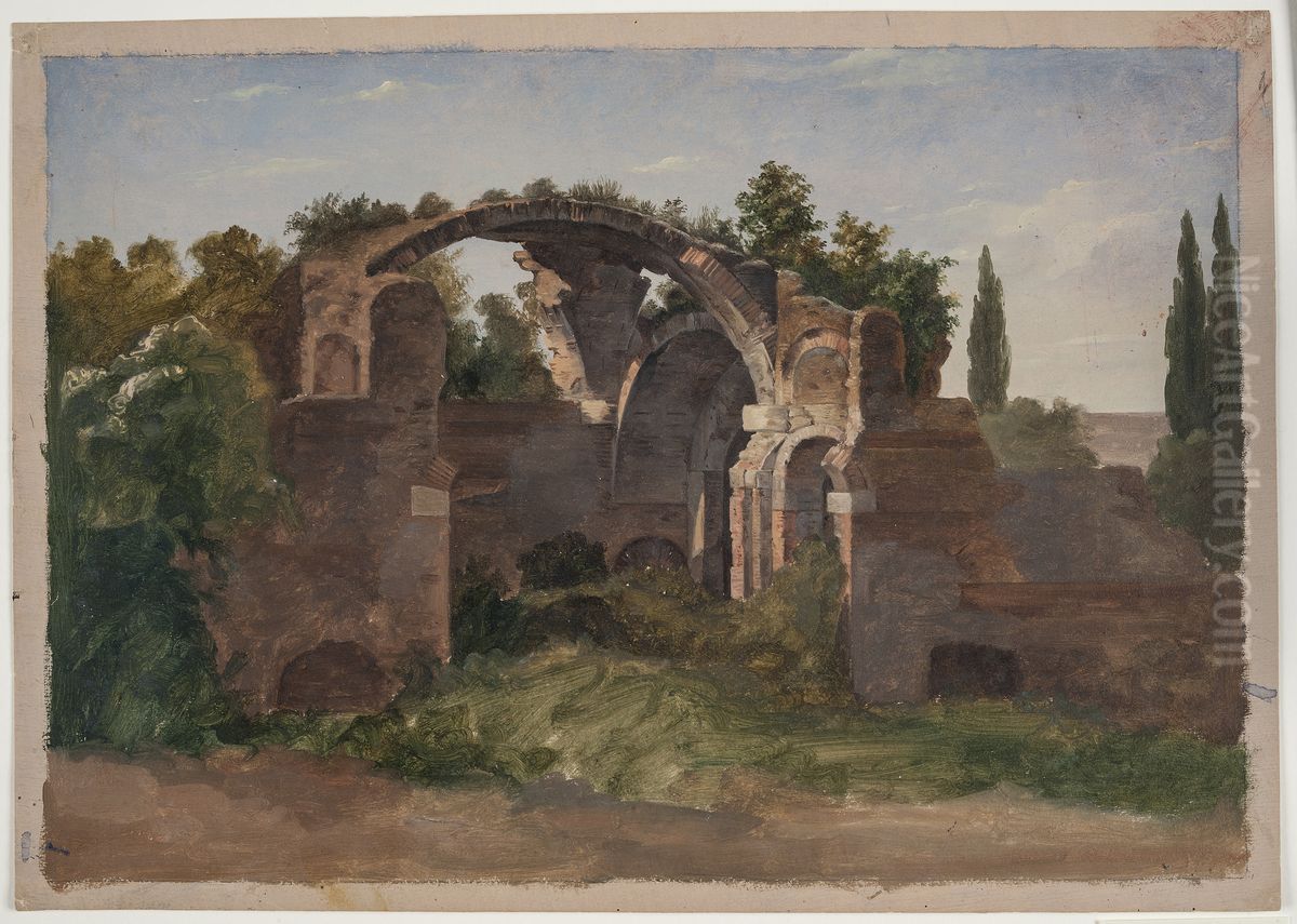 Ruiner. Caracallas termer i Rom? Oil Painting by Ditlev Blunck