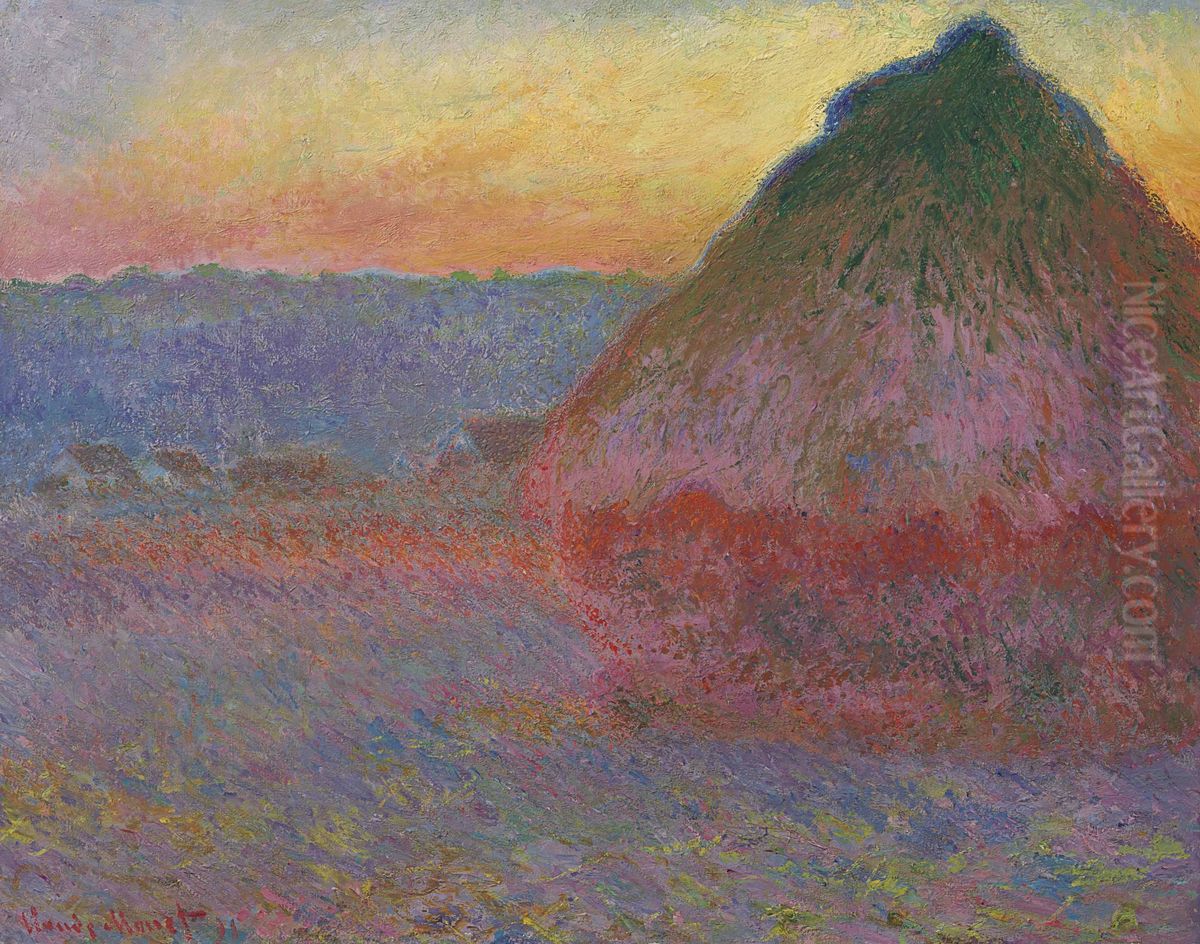 Grainstack in the Sunlight Oil Painting by Claude Oscar Monet