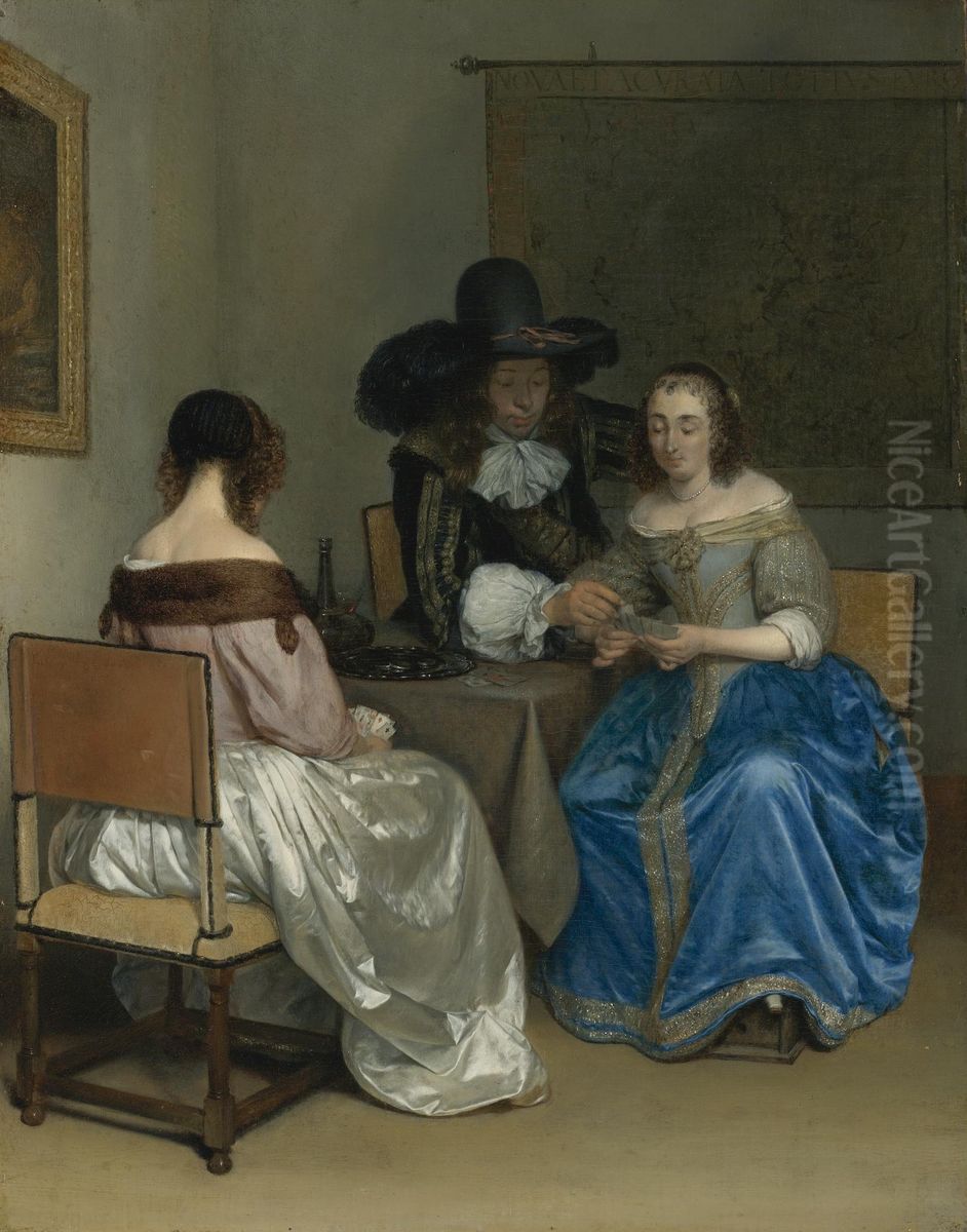 The Card Players Oil Painting by Gerard Ter Borch