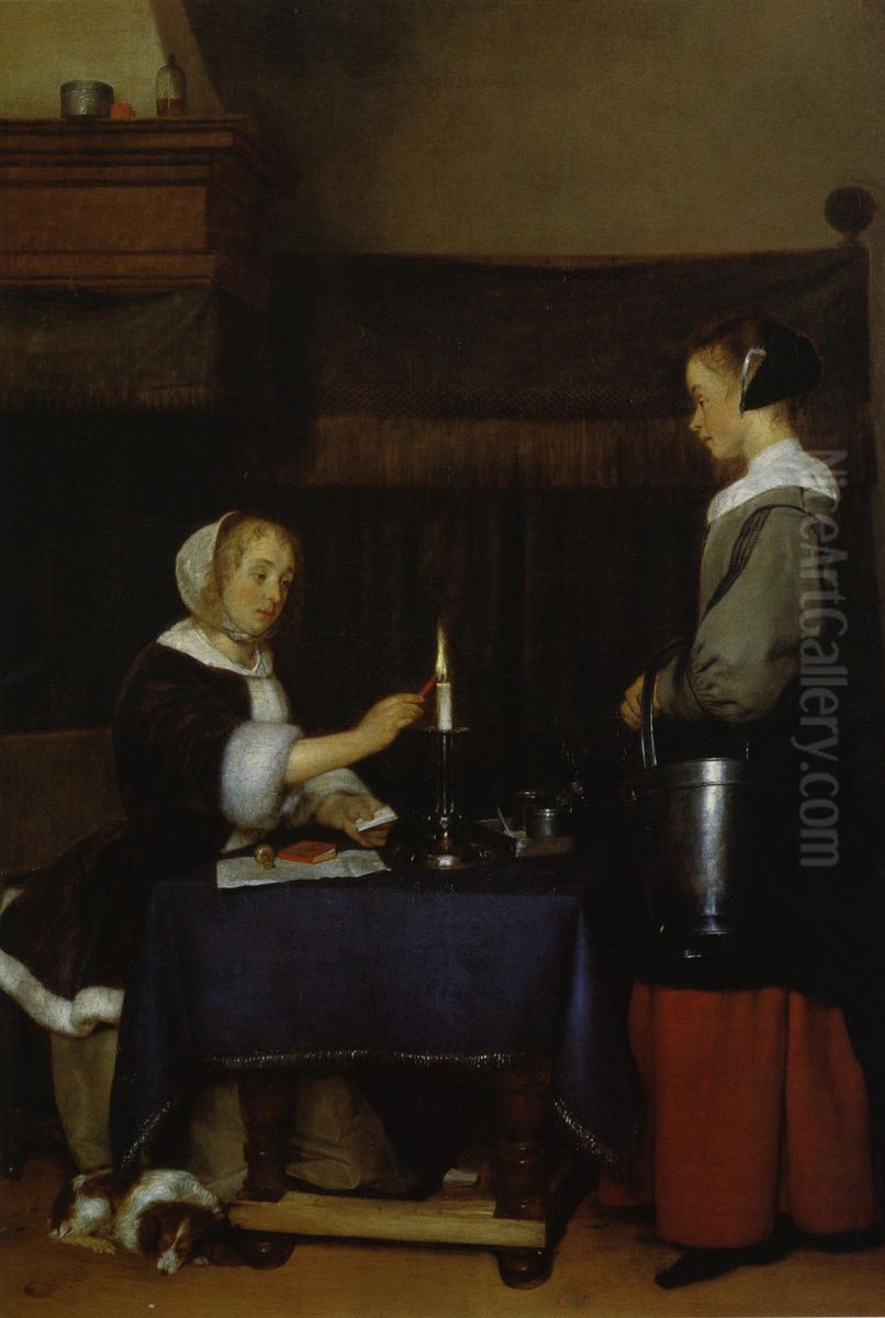 The Correspondent Oil Painting by Gerard Ter Borch