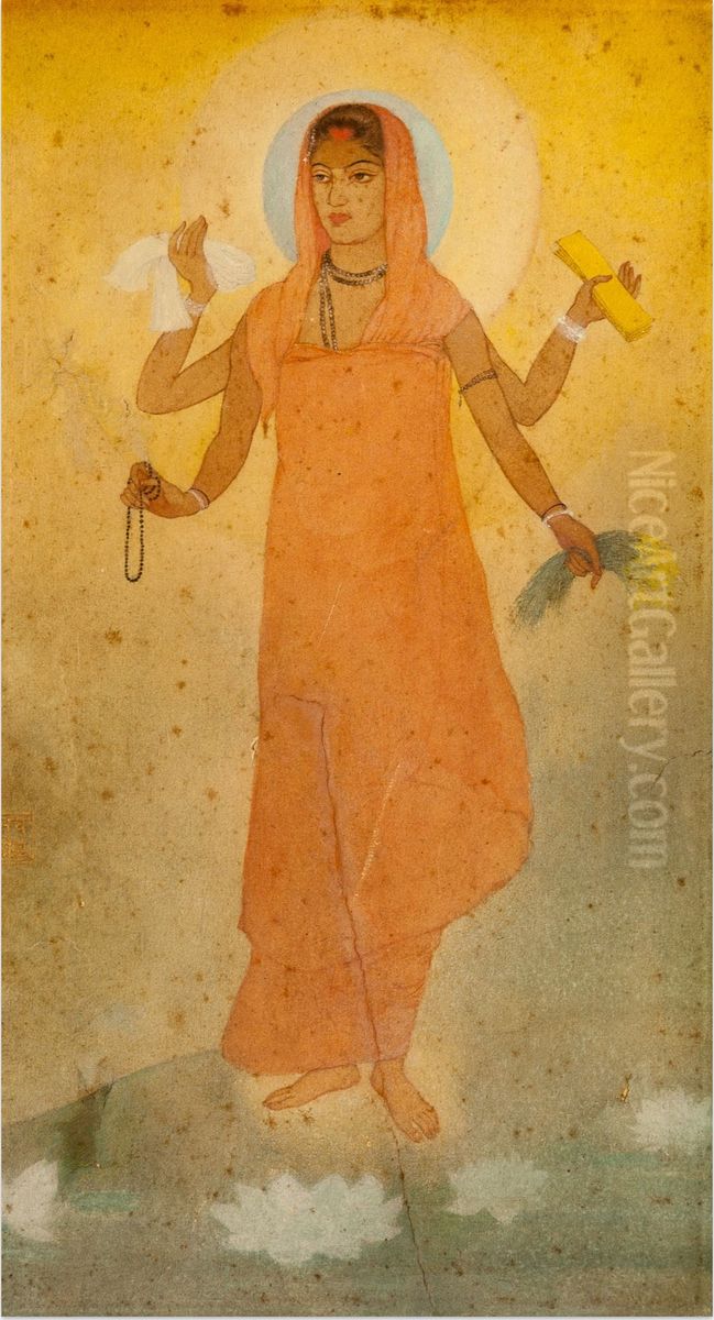 Bharat Mata Oil Painting by Abanindranath Tagore