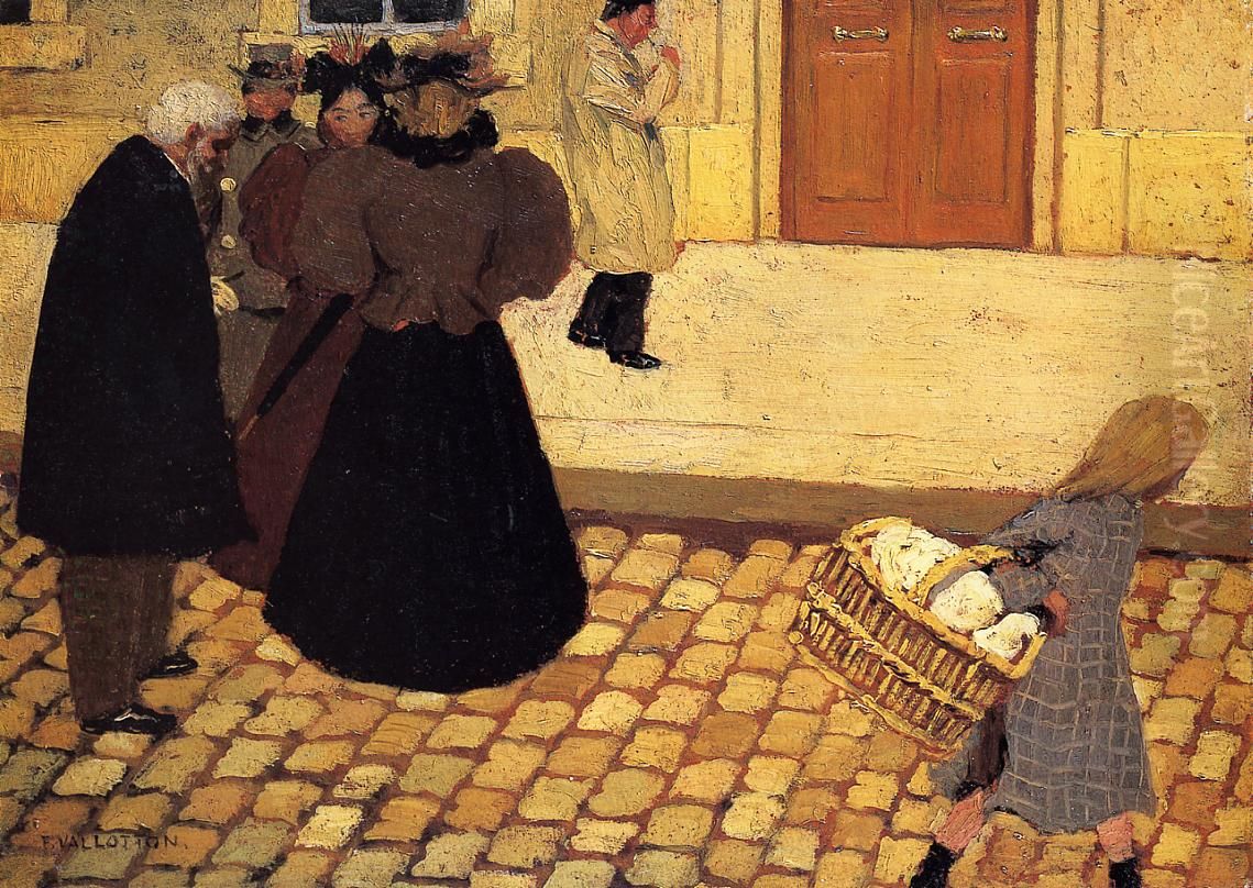Scene de rue Oil Painting by Felix Vallotton