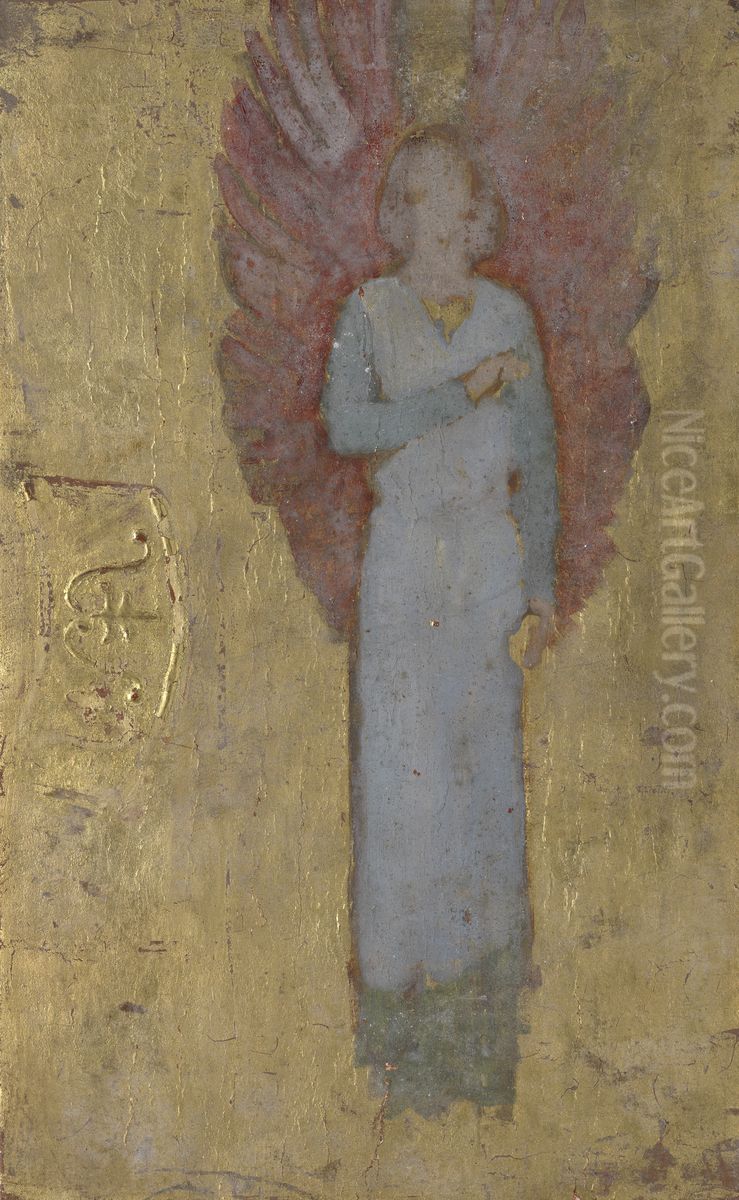 an Angel Oil Painting by Edwin Austin Abbey