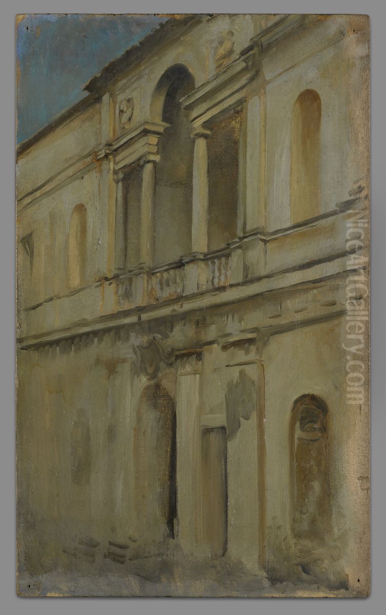 Architectural study Oil Painting by Edwin Austin Abbey