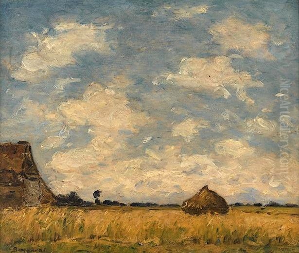The wheat field Oil Painting by Louis Braquaval