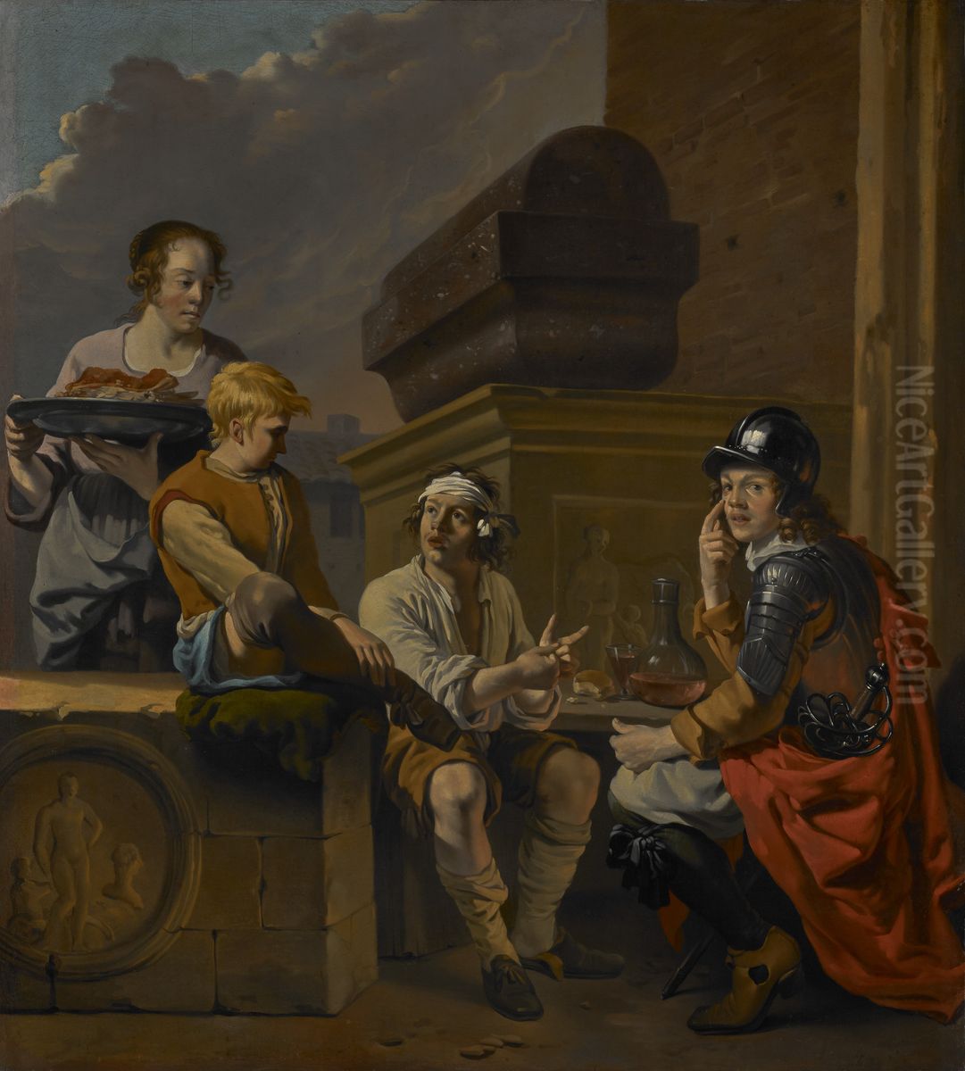 Tale of the Soldier Oil Painting by Karel Dujardin